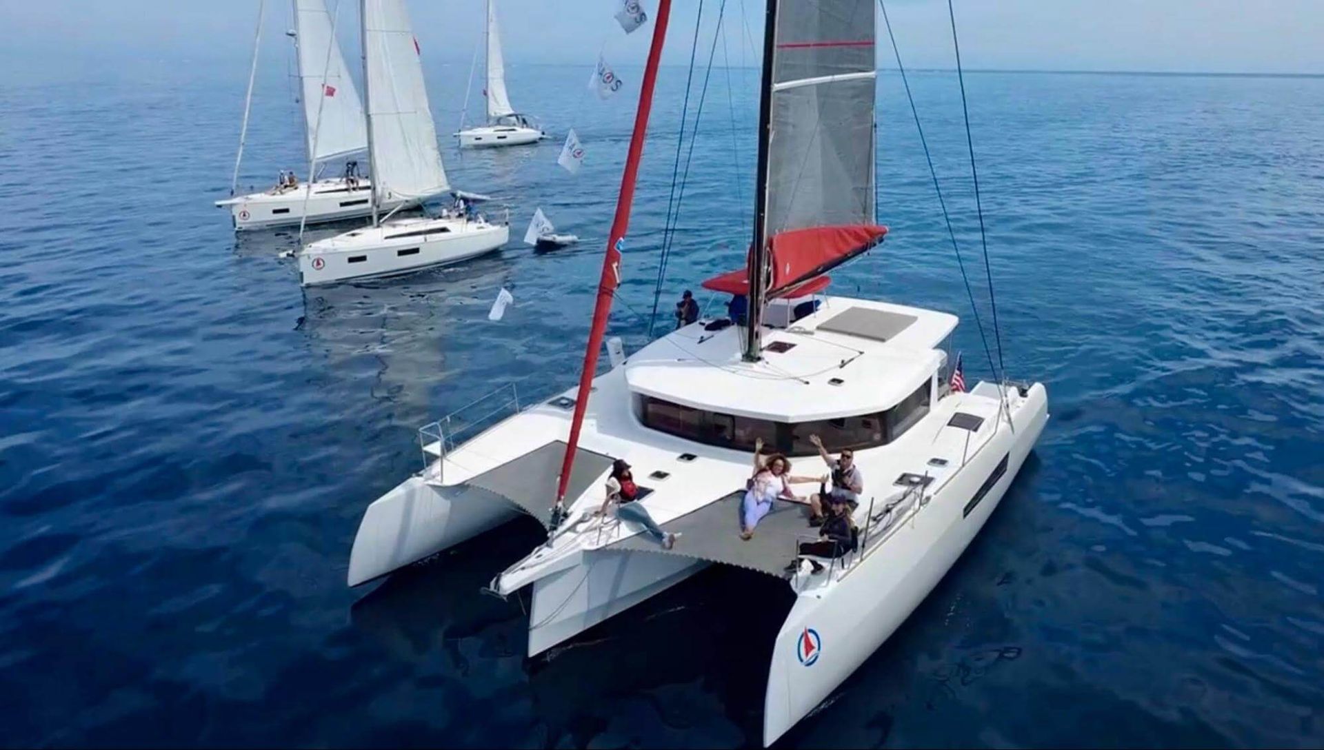 Marina del Rey sailing class session focused on navigation skills.