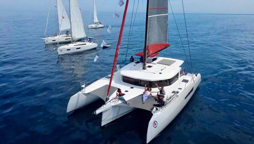 Marina del Rey sailing class session focused on navigation skills.