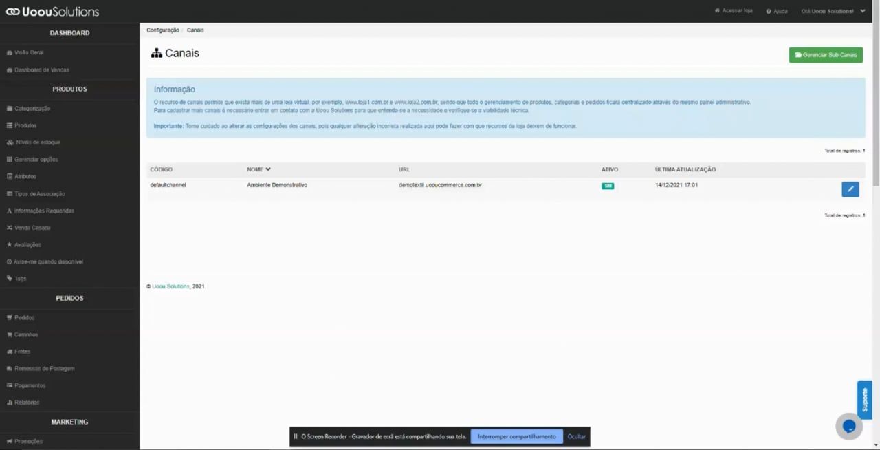 Imagem do vídeo Configurando um Canal