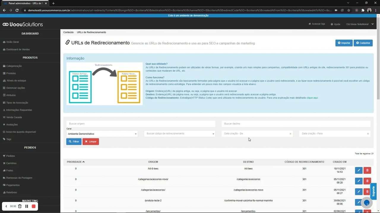 Imagem do v&iacute;deo Tudo sobre URL's de Redirecionamento