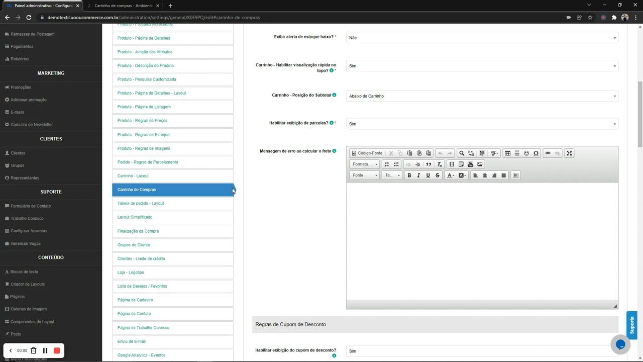 Imagem do vídeo 6 Parte - Configurações Gerais