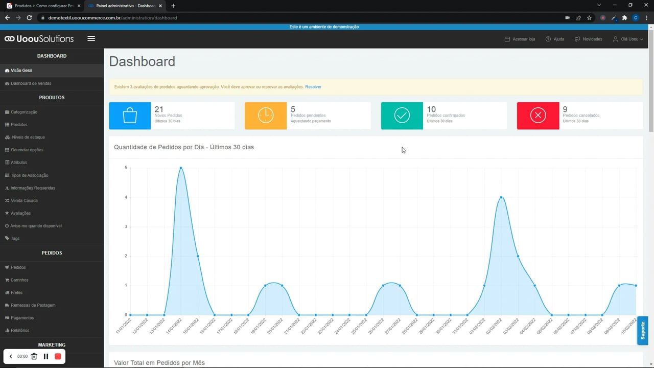 Imagem do vídeo Como configurar Peso dos produtos. Com e Sem variações