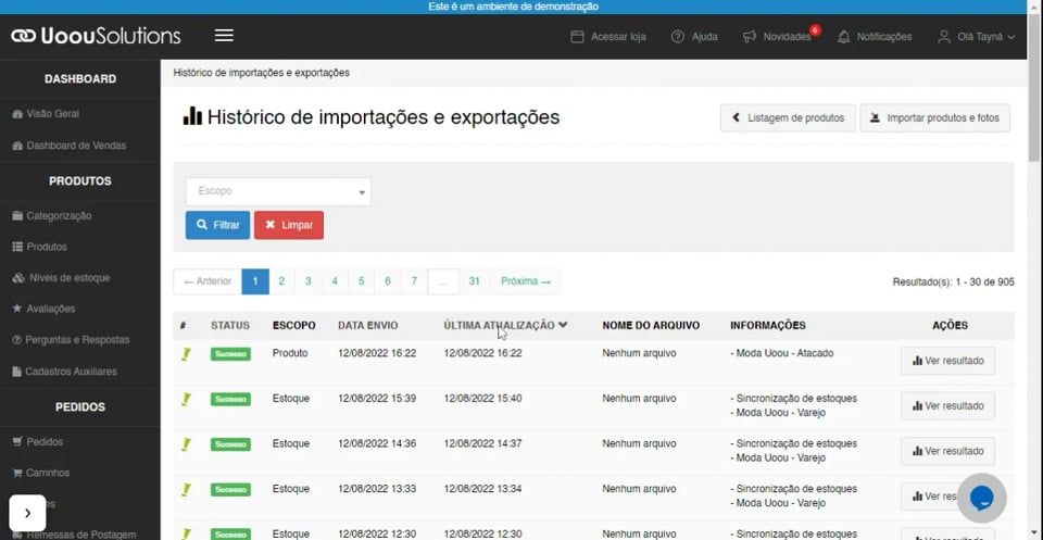 Imagem do v&iacute;deo Como verificar o resultado da importa&ccedil;&atilde;o de produtos