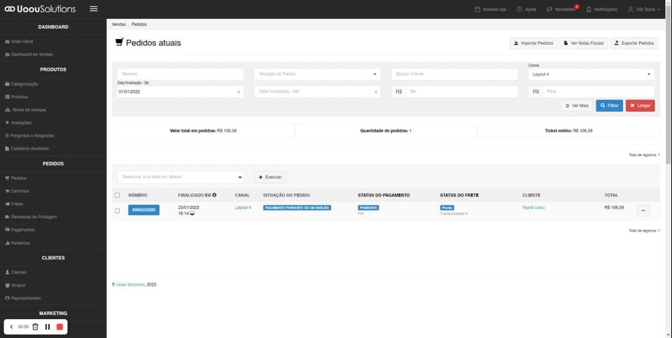 Imagem do vídeo Treinamento de Gestão de Pedidos
