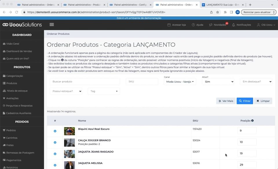 Imagem do v&iacute;deo Categorias - Ordenação personalizada