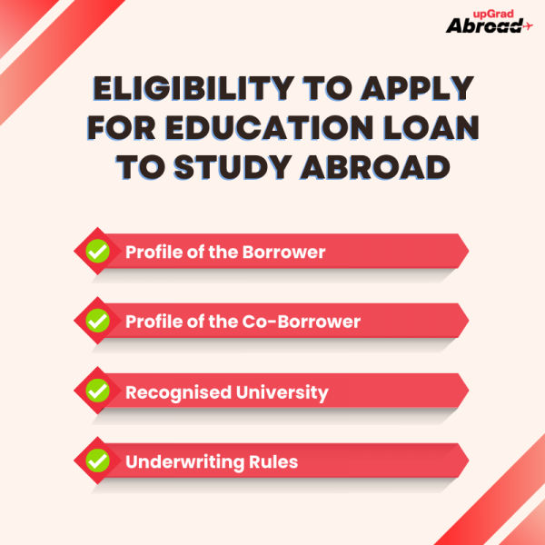 Eligibility to Apply for Education Loan to Study Abroad Eligibility to Apply for Education Loan to Study Abroad