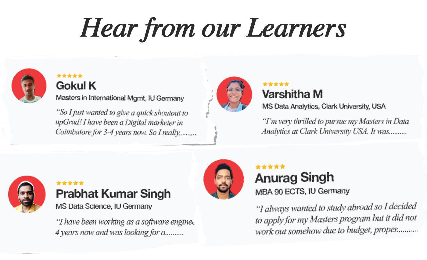UpGrad Abroad Student Testimonials UpGrad Abroad Student Testimonials