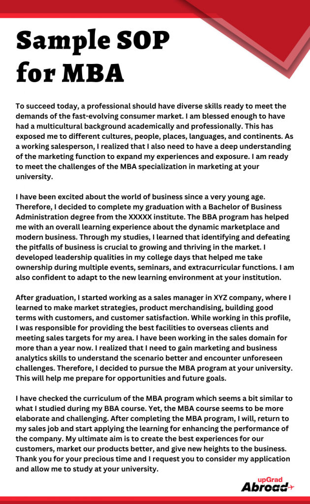 Statement of Purpose for MBA Statement of Purpose for MBA