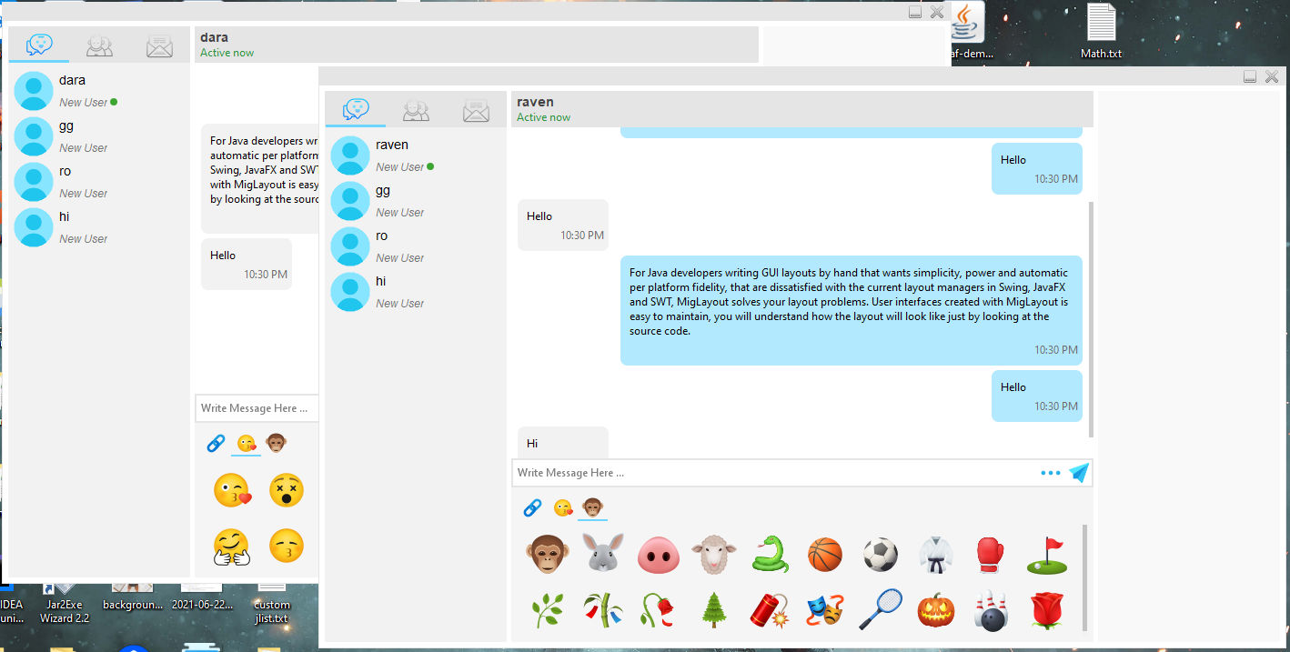 A diagram showing the dashboard of a Chat app A diagram showing the dashboard of a Chat app