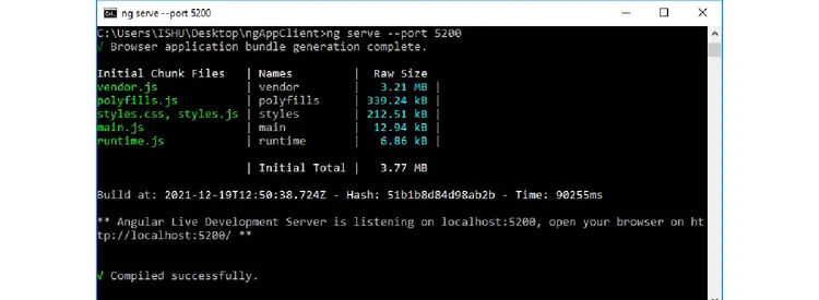 ng serve --port 5200 ng serve --port 5200