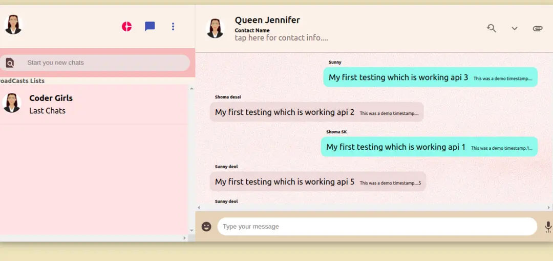Chat Messaging Application Chat Messaging Application