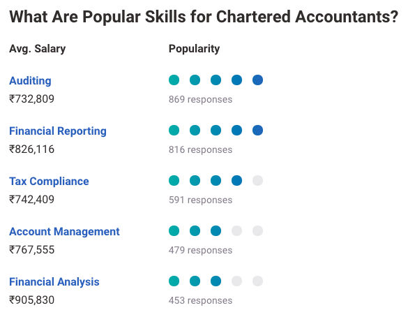 Chartered Accountant skills