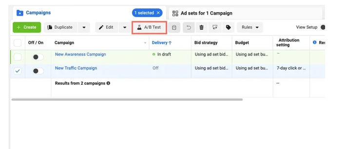 Snip of A/B Testing to gain followers on instagram Snip of A/B Testing to gain followers on instagram