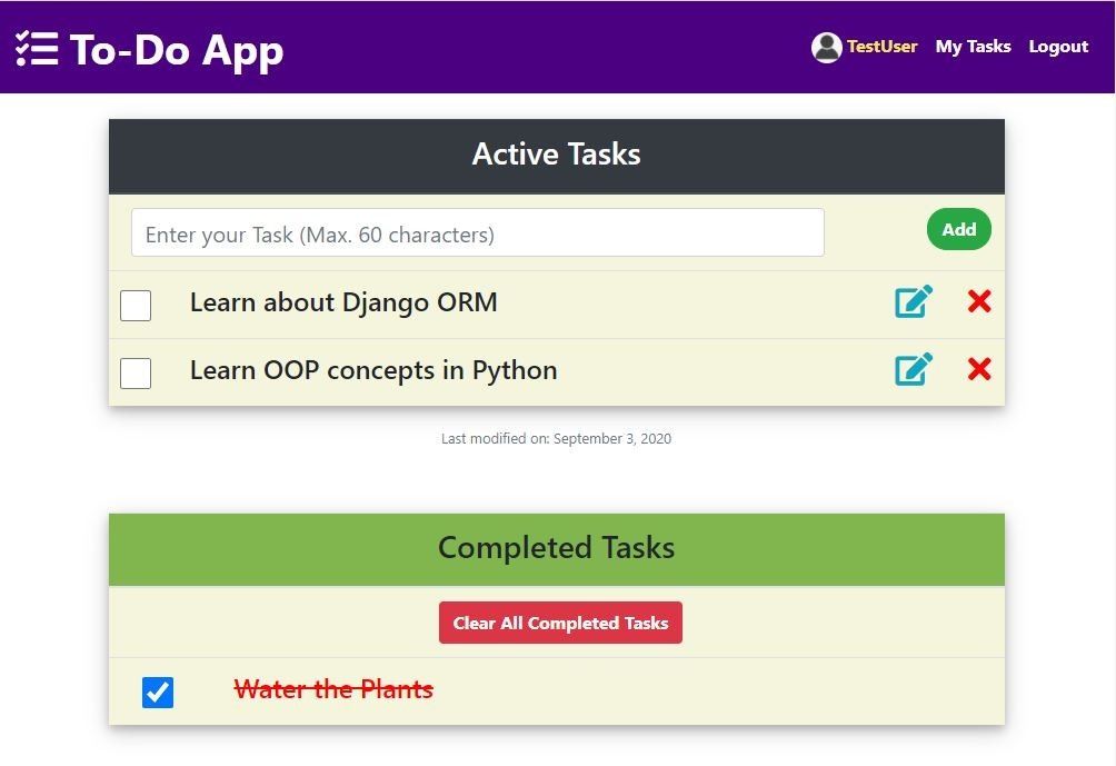 Simple To-Do List Web App Simple To-Do List Web App