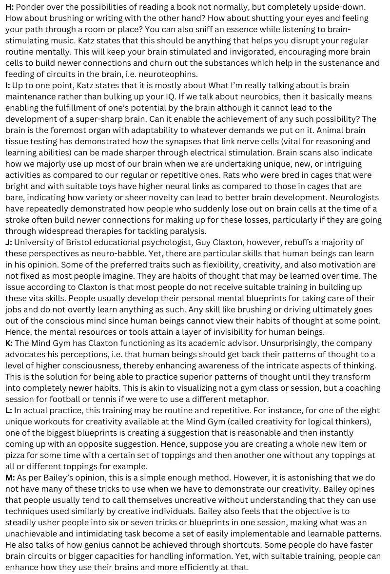 Mental Gymnastics IELTS Reading Answers - Samples Mental Gymnastics IELTS Reading Answers - Samples