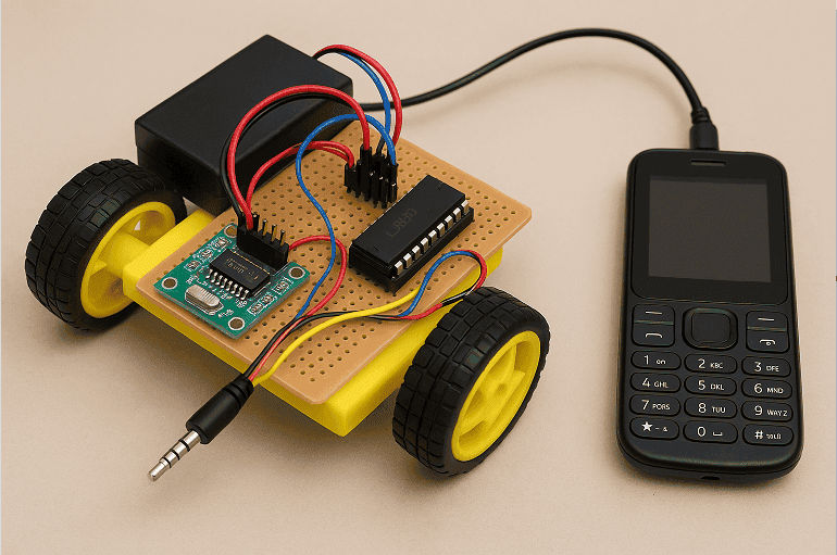 DTMF Controlled Robot (Without Microcontroller) DTMF Controlled Robot (Without Microcontroller)
