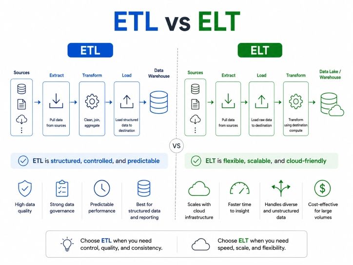 Difference between ETL and ELT Difference between ETL and ELT