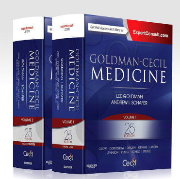 Book cover of Goldman-Cecil Medicine, a comprehensive internal medicine textbook Book cover of Goldman-Cecil Medicine, a comprehensive internal medicine textbook