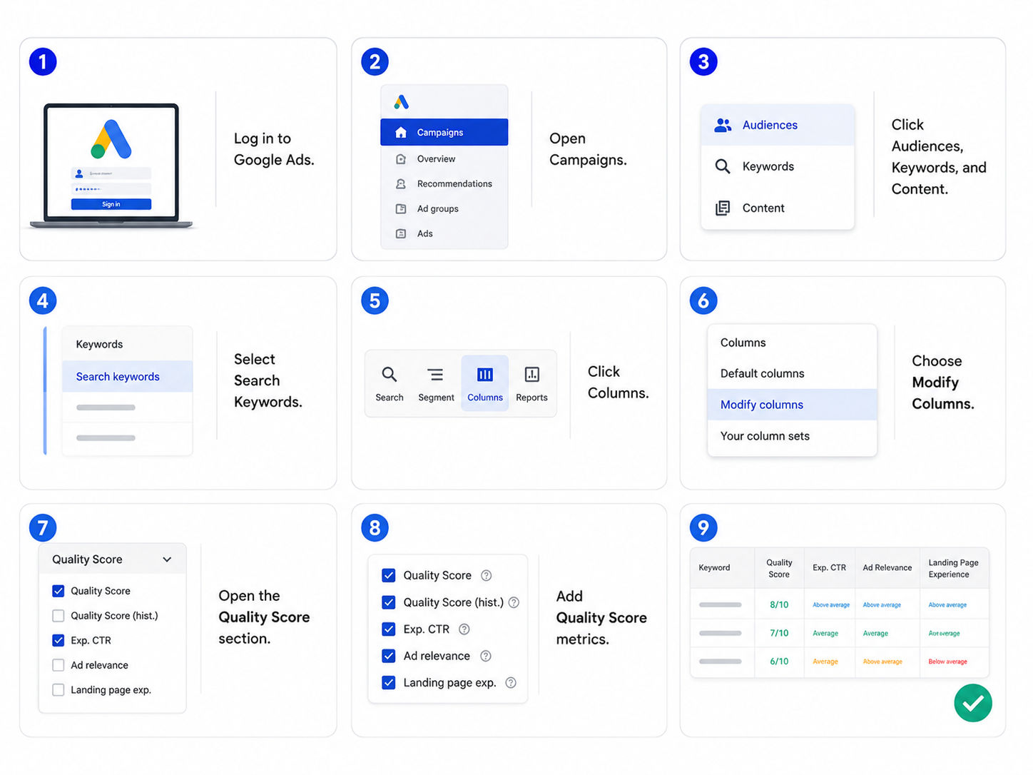 Step by Step Process To check your quality score in Google Ads Step by Step Process To check your quality score in Google Ads