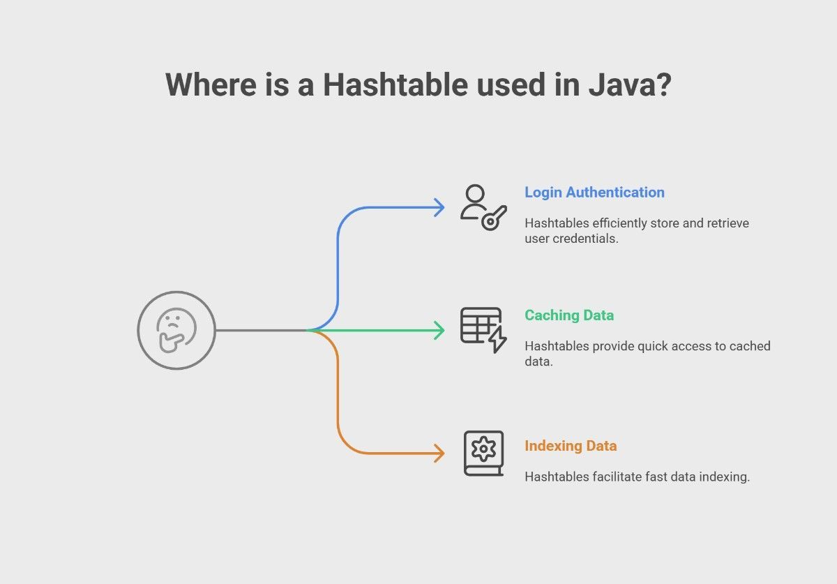 Where is a Hashtable used in Java?