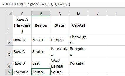 HLOOKUP HLOOKUP