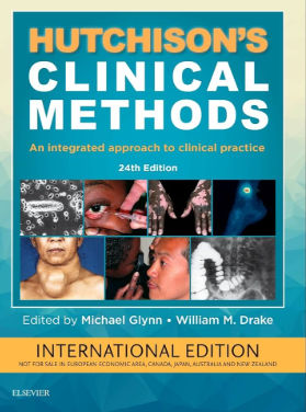 Front cover of Hutchison's Clinical Methods textbook, focused on clinical examination and diagnosis. Front cover of Hutchison's Clinical Methods textbook, focused on clinical examination and diagnosis.