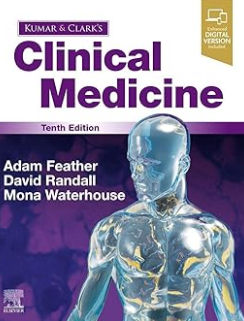 Front cover of Kumar and Clark’s Clinical Medicine textbook for general medicine students. Front cover of Kumar and Clark’s Clinical Medicine textbook for general medicine students.