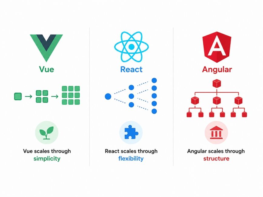 Vue vs React vs Angular Scalability Vue vs React vs Angular Scalability
