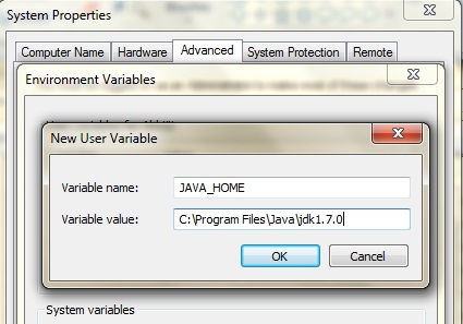 we will click on the New button and enter JAVA_HOME we will click on the New button and enter JAVA_HOME