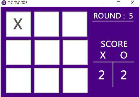 Tic tac toe game Tic tac toe game