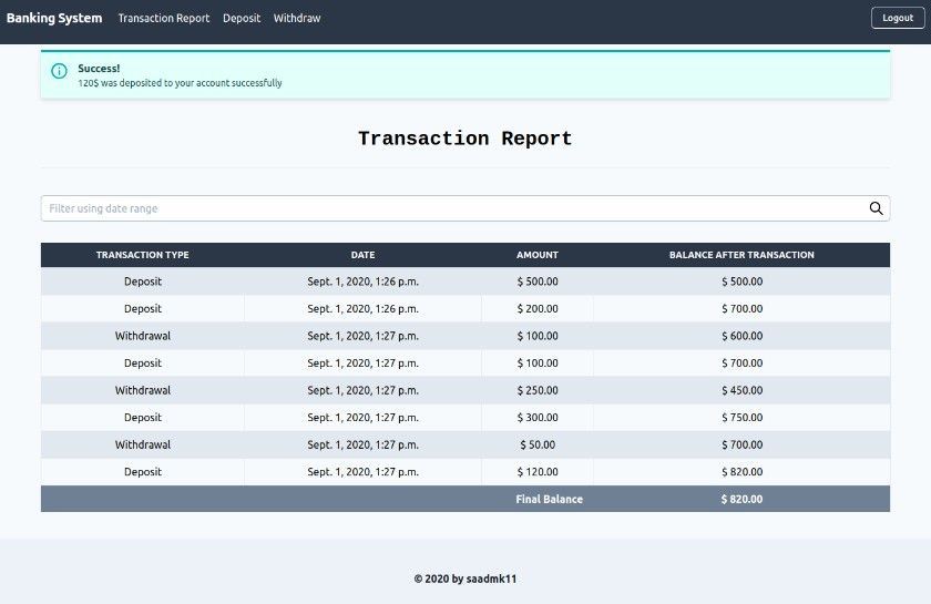Banking Transaction Report Banking Transaction Report