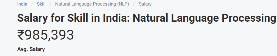 NLP Salary in India NLP Salary in India