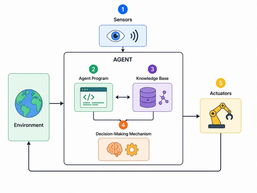 Components of the Structure of Agents in Artificial Intelligence