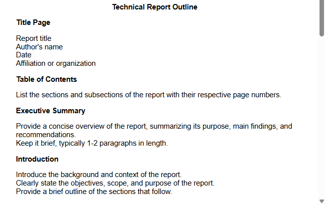 Technical writing Report Technical writing Report