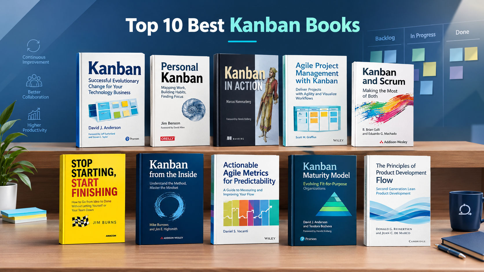 Top 10 Best Kanban Books for 2026 for beginner, intermediate, and advanced Kanban learners. Top 10 Best Kanban Books for 2026 for beginner, intermediate, and advanced Kanban learners.