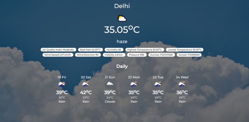 Weather app project for full stack developers. Weather app project for full stack developers.