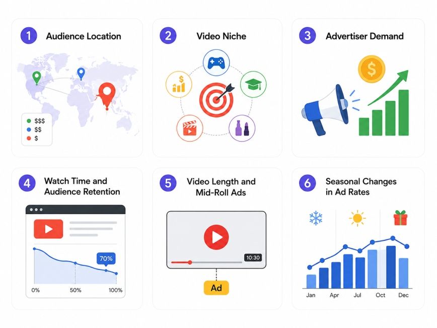 Factors Affecting YouTube Earnings in India Factors Affecting YouTube Earnings in India