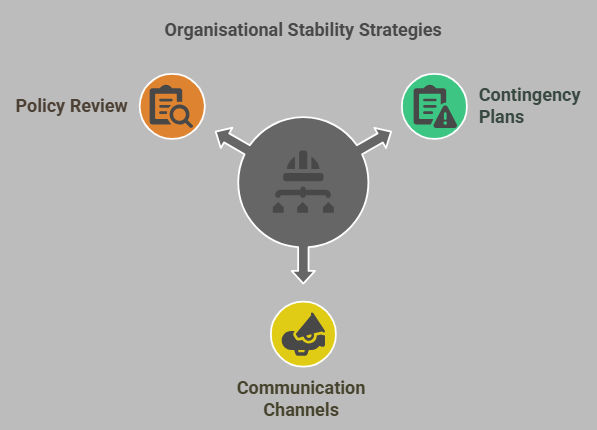 Implementation strategies for maintaining organisational stability