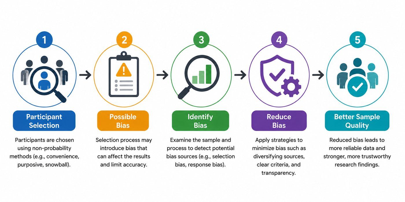Participant selection, identifying and reducing bias, leading to better sample quality in non-probability sampling.