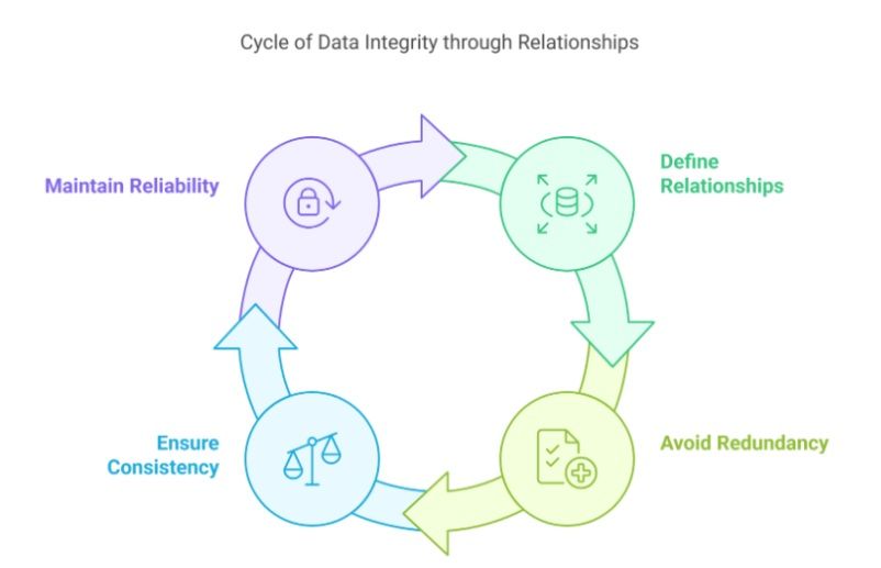 Cycle of data integrity through Relationships