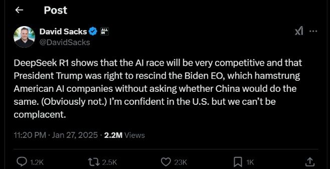 David Sacks (Venture Capitalist and AI Advisor to President Trump) David Sacks (Venture Capitalist and AI Advisor to President Trump)