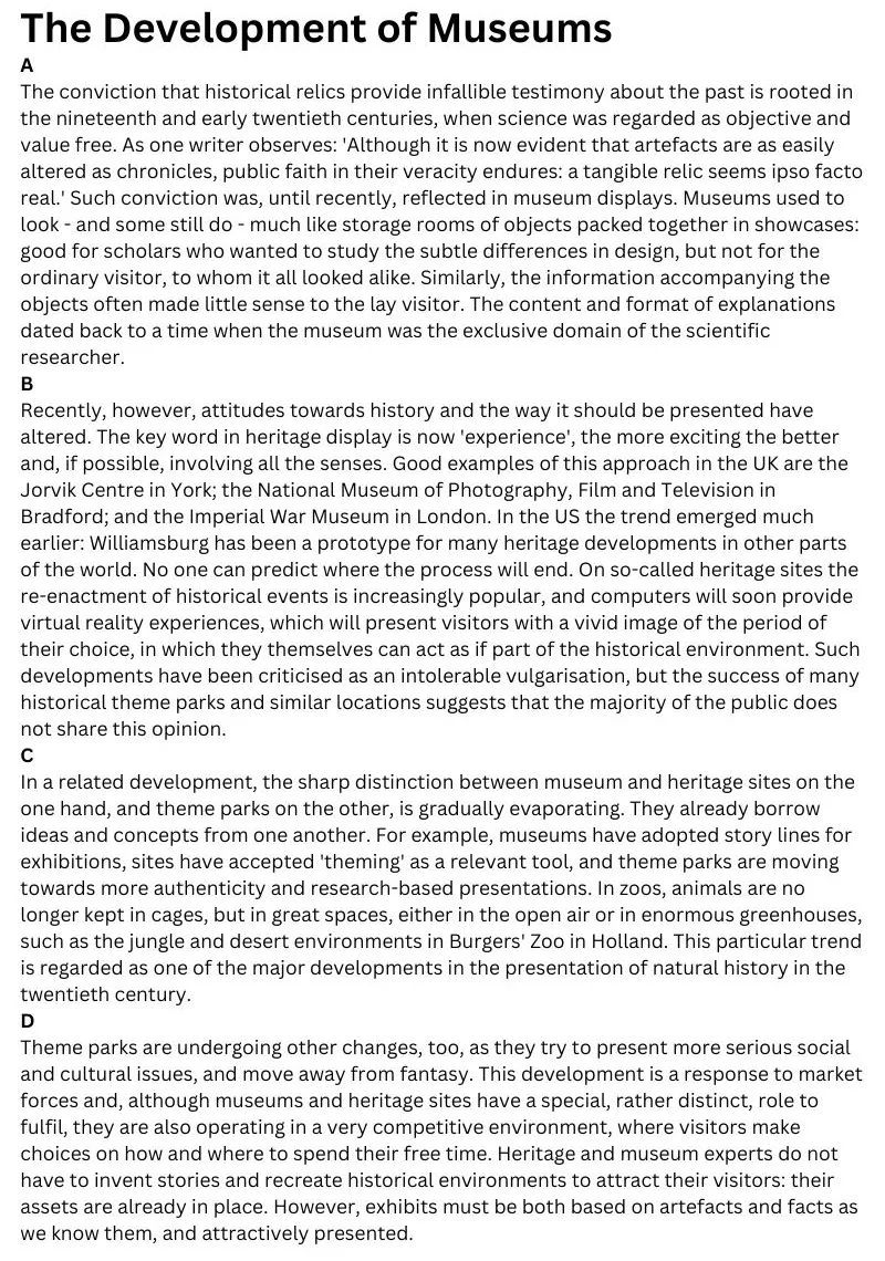 The Development of Museums The Development of Museums