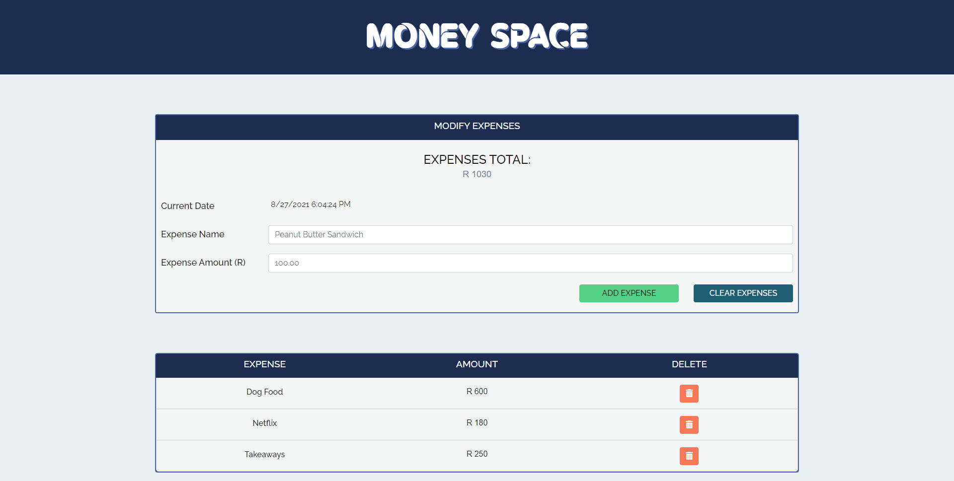 Expense Tracker Expense Tracker