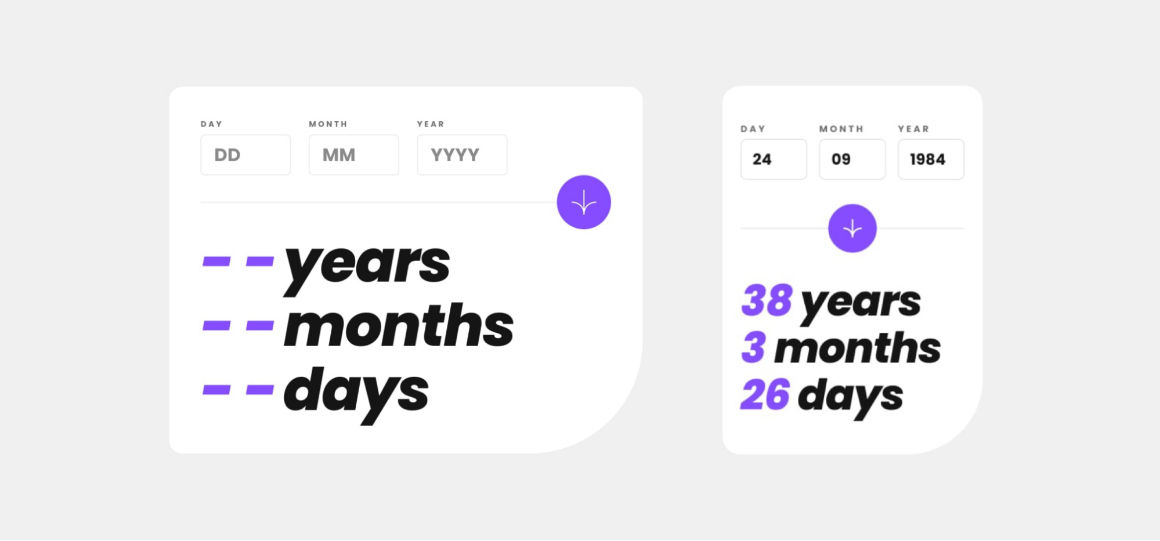Age Calculator UI Age Calculator UI