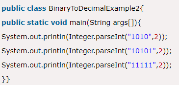 including the binary number in the program itself
