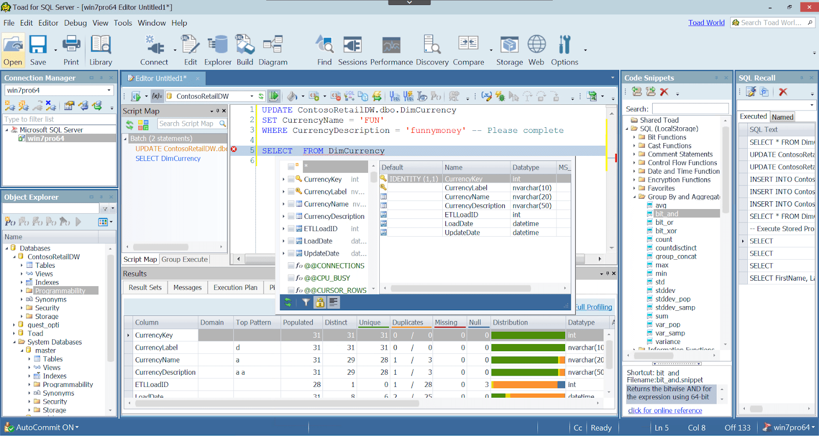 Toad for SQL Server Toad for SQL Server