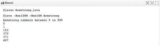 Java Program to Print Armstrong Numbers in the Given Range Java Program to Print Armstrong Numbers in the Given Range