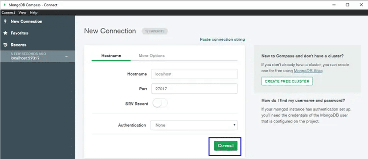 Mongodb New Connection Mongodb New Connection