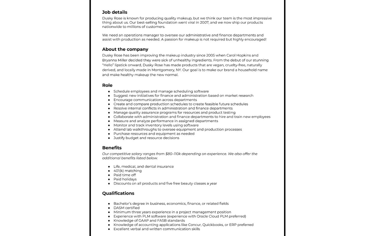 Operation manager resume Operation manager resume