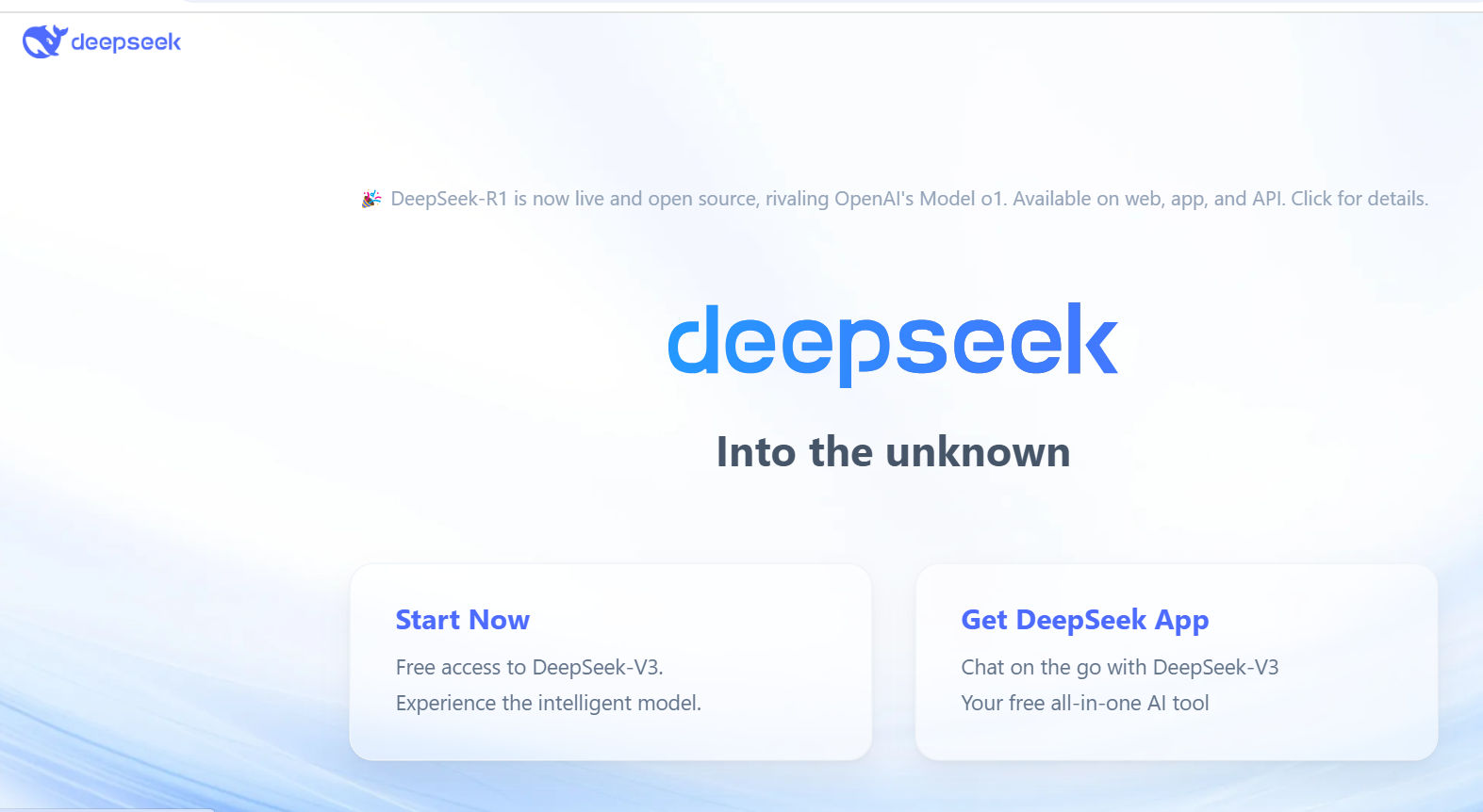 Visit DeepSeek’s Official Website